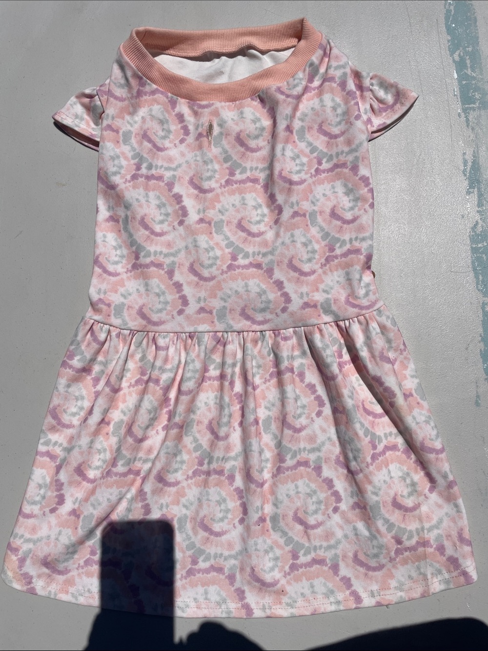 Koolaburra Pink and Lavender Spiral Tie-Dye Dress